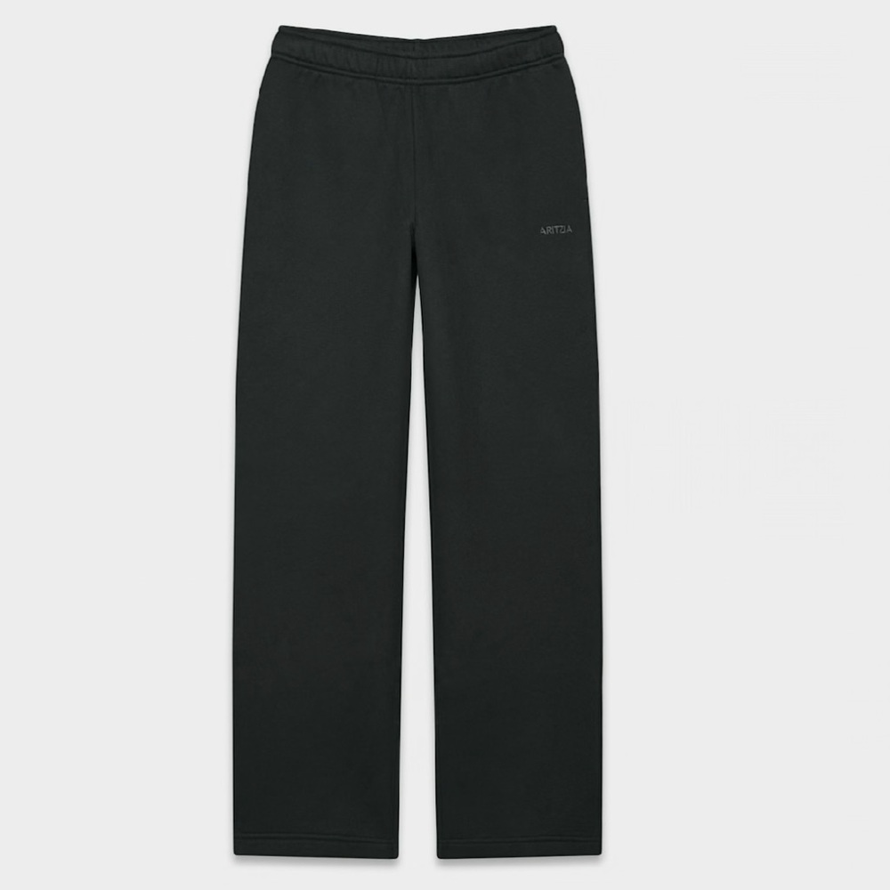 π- Aritzia Cozy Sweatfleece Mega Straight Sweatpant. Black. Size: Medium - Picture 8 of 16